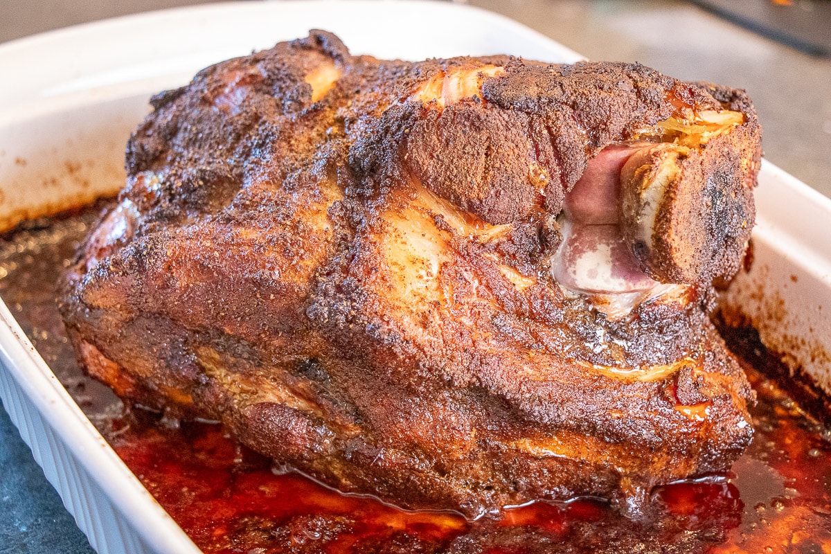 Pork butt ready to serve