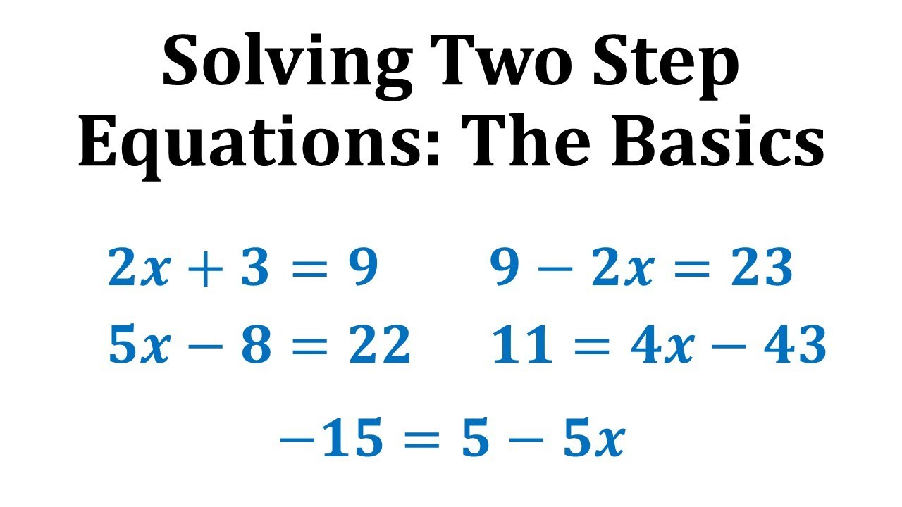 How to Solve Two-Step Equations