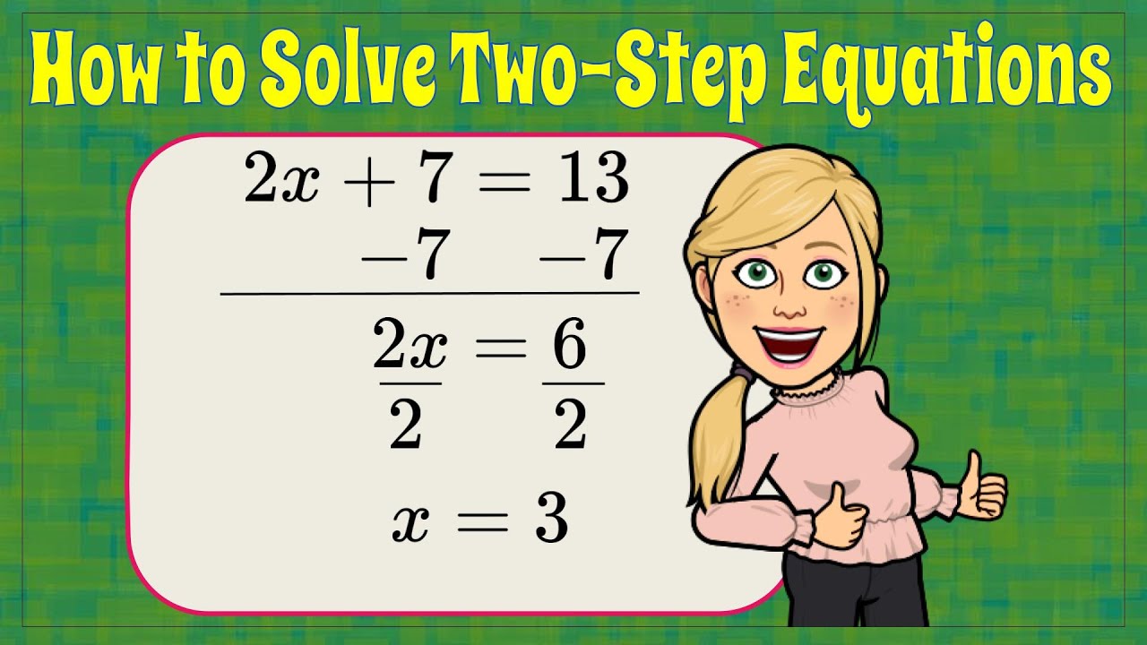 Steps to Solve Two-Step Equations