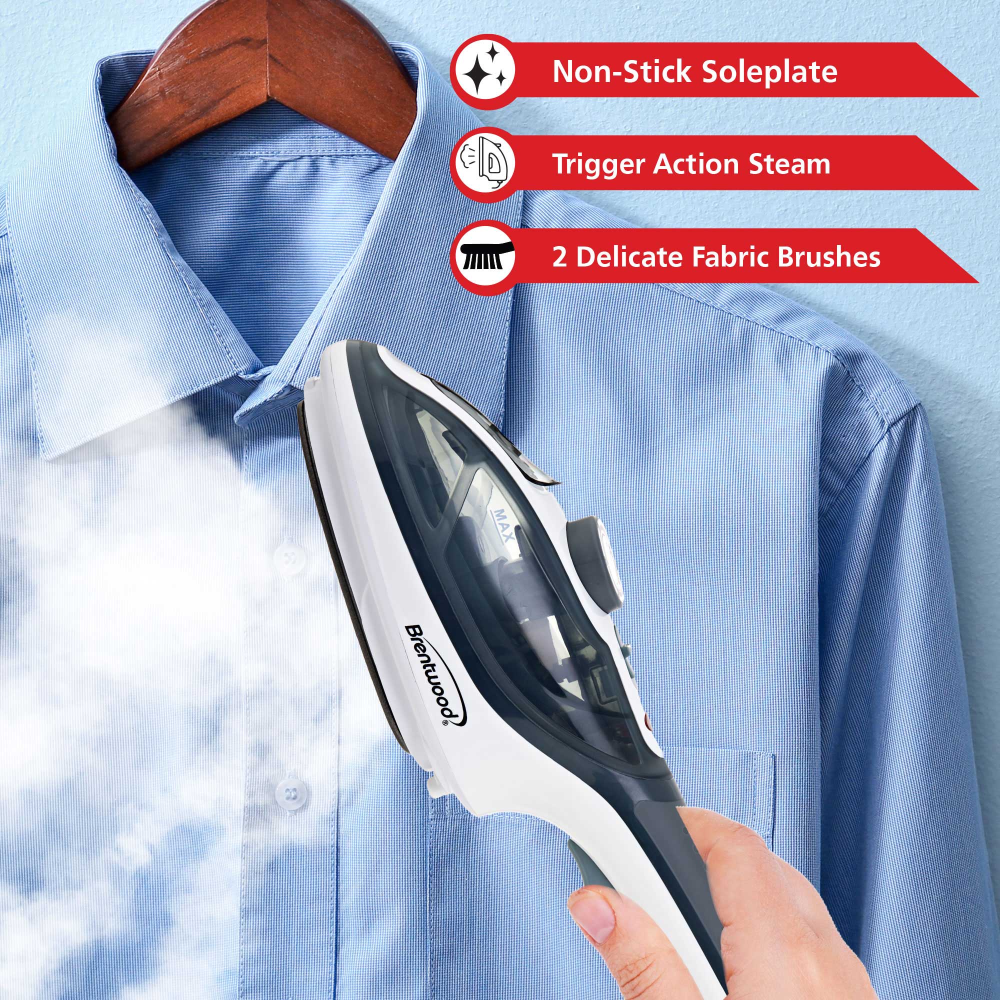 Garment Steamer in Action