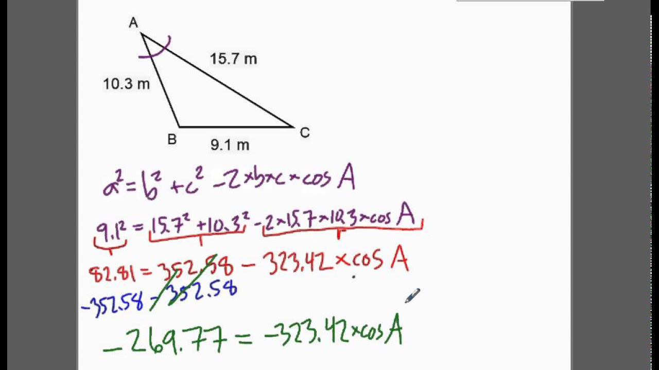 Calculating a Triangle's Unkown Sides